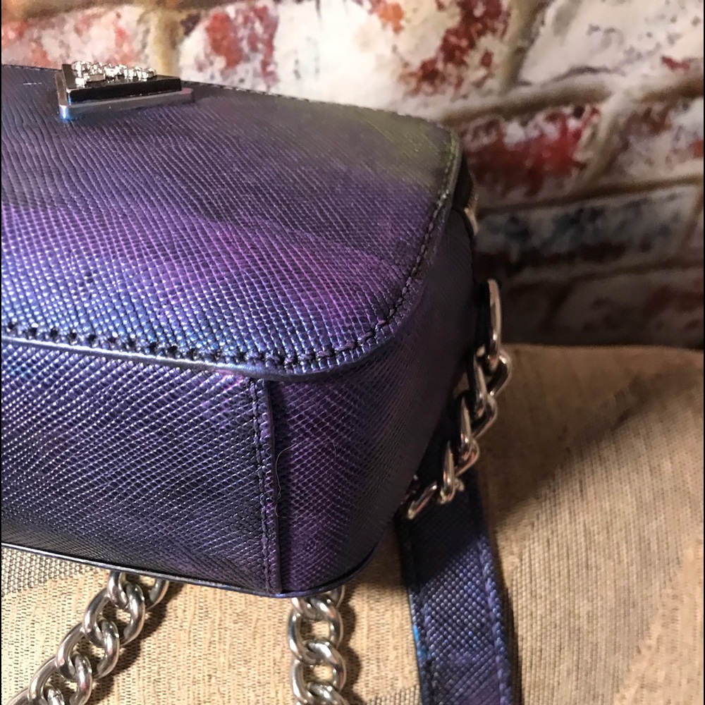 Guess Multi Colorful Metallic Leather Chained Crossbody Bag - Picture 9 of 16